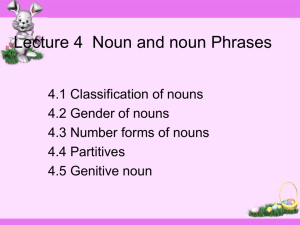 WHAT ARE NOUNS?