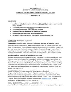 Internship Bulletin—May 1 Edition