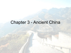 Chapter 3 - Ancient China
