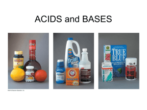 Lecture 5 – Acids and Bases