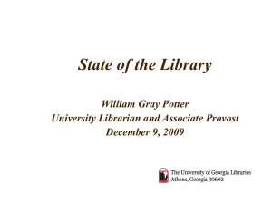 Power Point slide presentation - University of Georgia Libraries