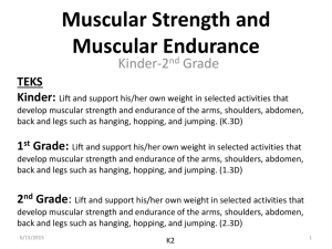 Muscular Strength and Muscular Endurance