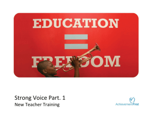 Strong Voice PPT - Achievement First