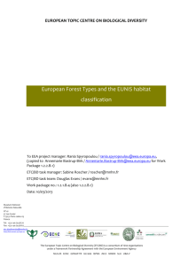 European Forest Types and the EUNIS habitat classification