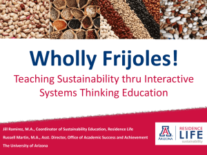 Wholly Frijoles! Teaching Sustainability Through Interactive Systems