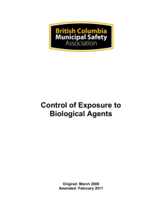 Biological Agents - BC Municipal Safety Association