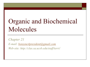 Organic and Biochemical Molecules