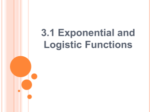 3.1 Exponential and logistic Functions