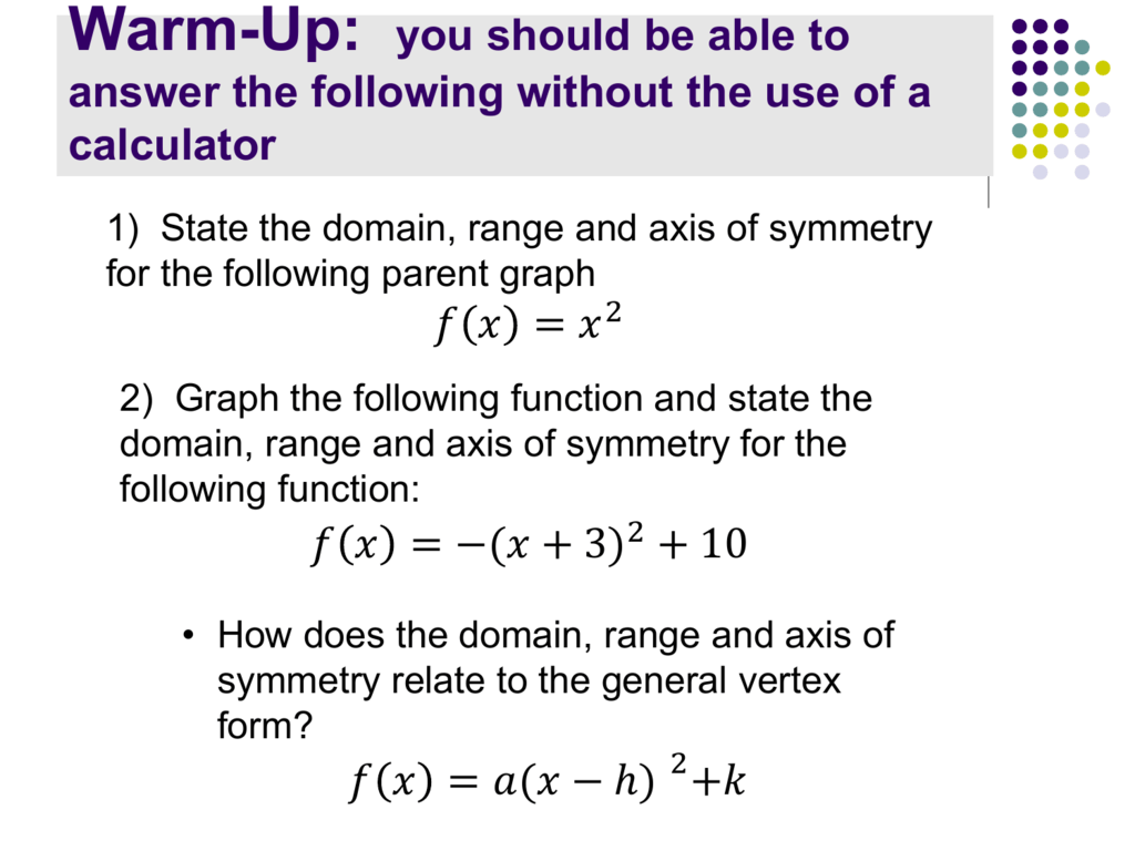 graph domain and range calculator