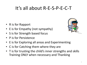 It*s all about RESPECT