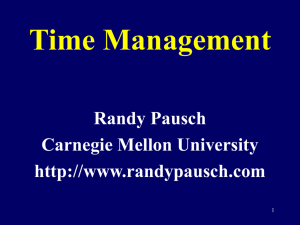 Time Management - University of Virginia