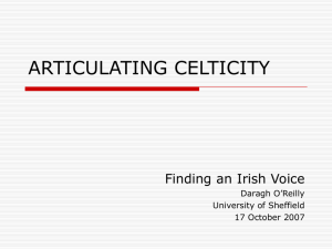 ARTICULATING CELTICITY - CCS - Centre for Consumption Studies