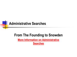 Administrative Searches - Medical and Public Health Law Site