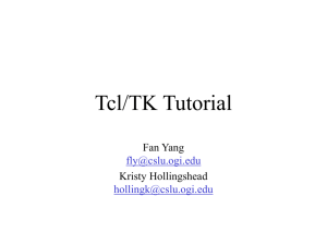 Tcl/tk tutorial