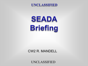 SEADA Briefing - California Cadet Corps