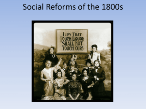 Social Reforms of the 1800s