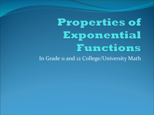 Properties of Exponential Functions