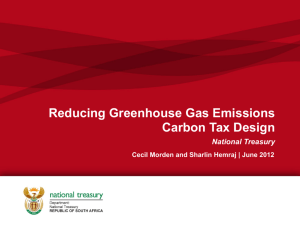 Reducing Greenhouse Gas Emissions (Carbon Tax Design)