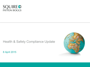 Health & Safety Compliance Update