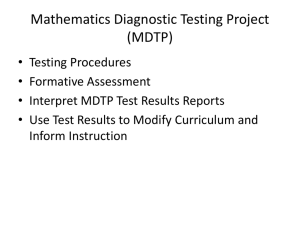 CSU/UC Mathematics Diagnostic Testing Project (MDTP)