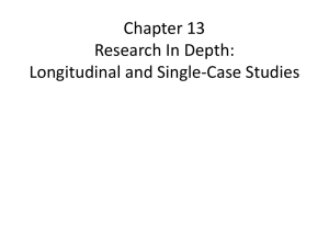 Chapter 13 Research In Depth: Longitudinal and Single