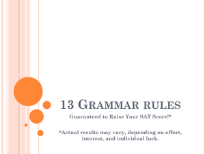 13 Grammar rules - Mizz Plaza's English Emporium
