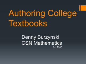 Authoring College Textbooks