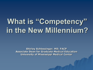 What is “Competency” in the New Millennium?