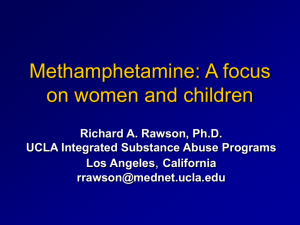 Methamphetamine: A focus on women and children