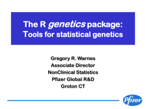 The R genetics package - American Statistical Association