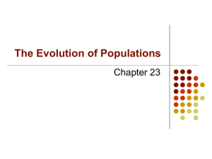 Evolution of Populations