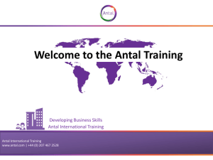 Welcome to the Antal Training