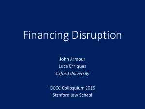 Financing Disruption