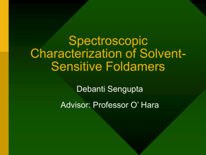 Spectroscopic Characterization of Solvent