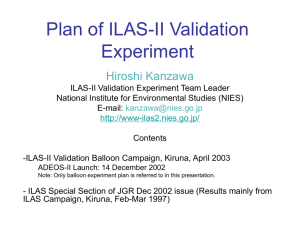 Plan of ILAS-II Validation Experiment