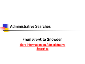 Administrative Searches - Medical and Public Health Law Site