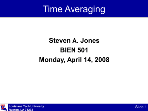 Lecture 21 on Time Averaging