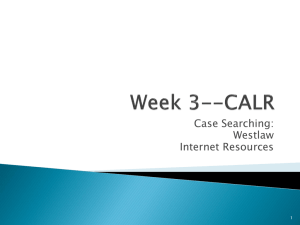 Week 3--case searching cont