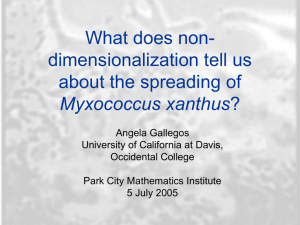 The Mathematics of Bacterial Spreading: Is Myxococcus xanthus