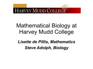 Mathematical Biology at Harvey Mudd College