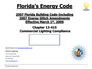 Lighting and Florida Code