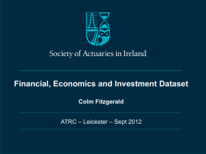 Financial, Economics and Investment Dataset Colm Fitzgerald