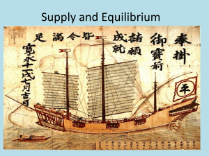 Month 1 Supply and Equilibrium