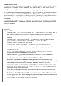 League Rules - Chilla Pizza Peterlee & District Sunday League