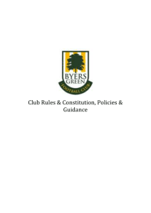 Club Rule Book - Byers Green FC