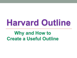 Harvard Outline