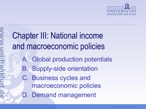 Chapter III: National income and macroeconomic policies