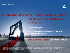 Energy Markets and the Global Economic Outlook