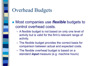 Overhead Budgets
