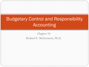 Budgetary Control and Responsibility Accounting